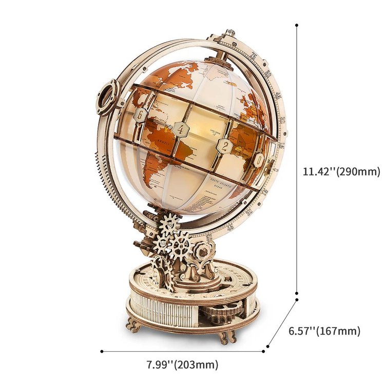 Luminous Globe 3D Wooden Puzzle