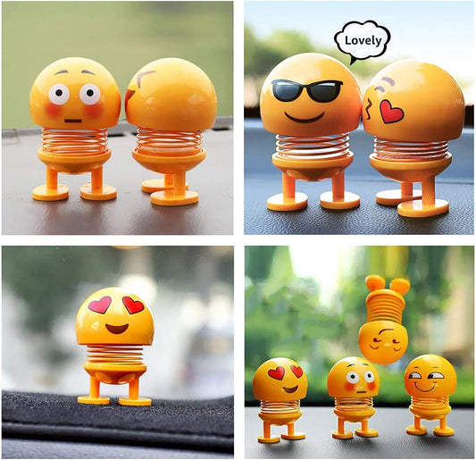 Car Shaking Head Emoji Doll Toys (14 Packs)