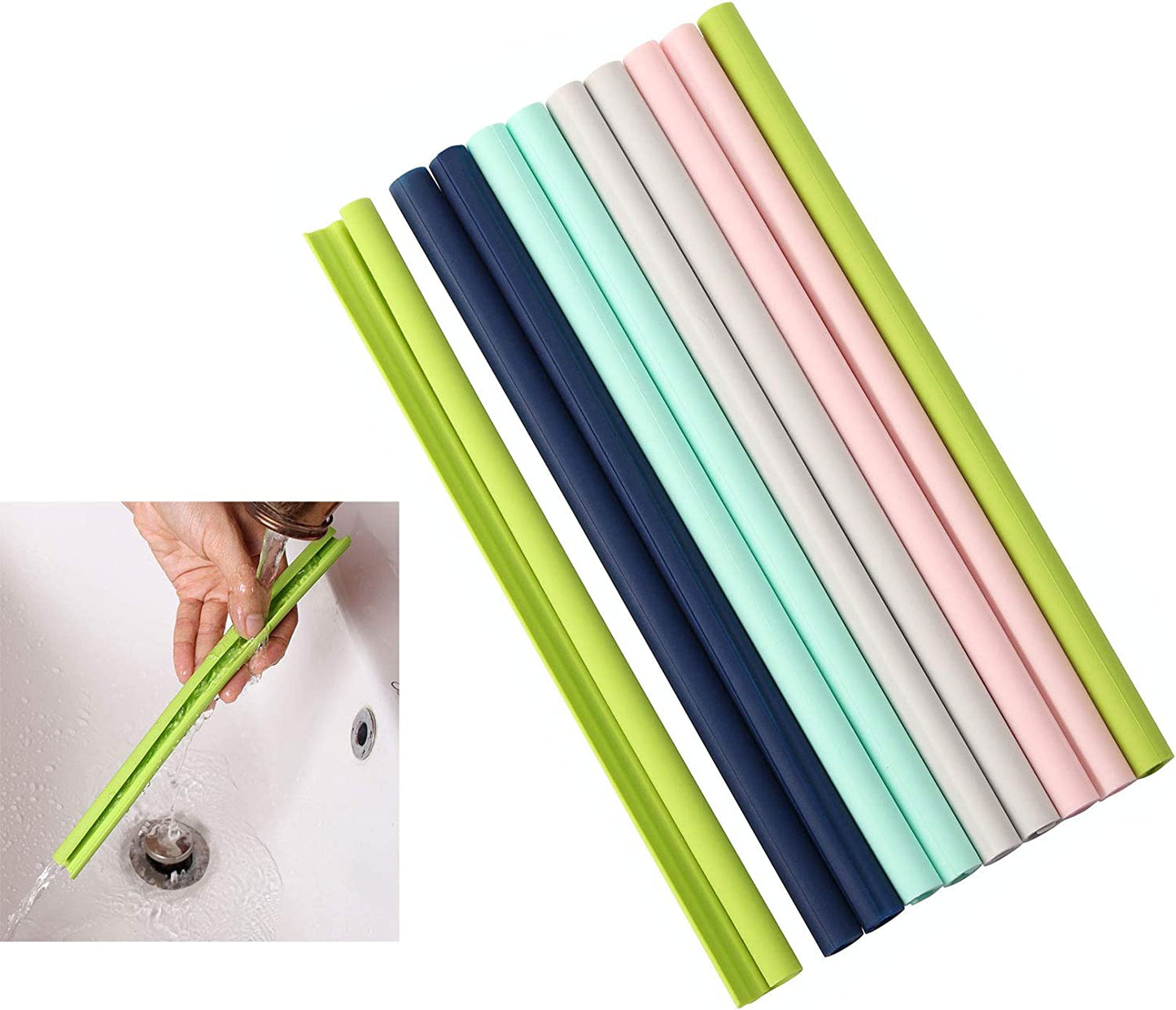 Silicone Straws Reusable Pack of 6