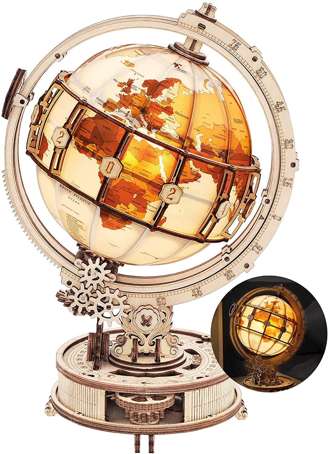 Luminous Globe 3D Wooden Puzzle