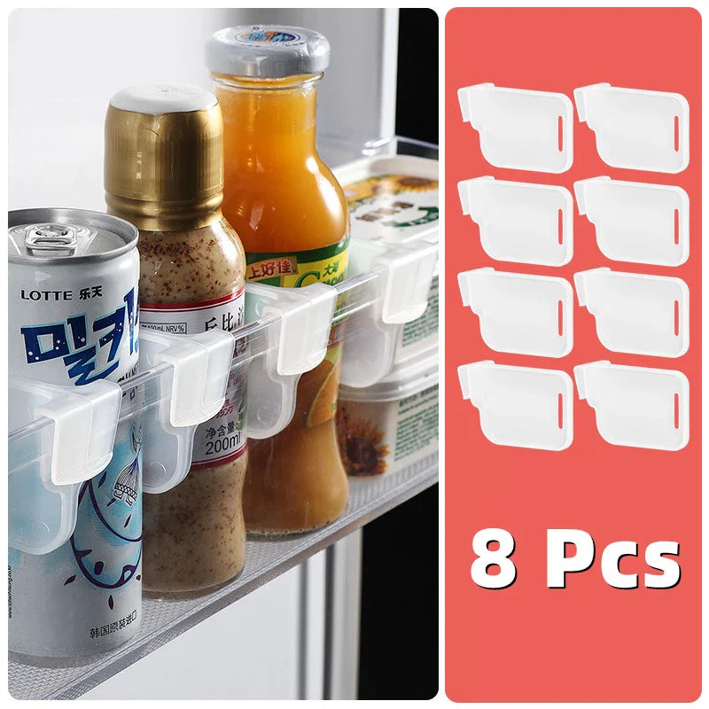 8pcs Clear Refrigerator Divider